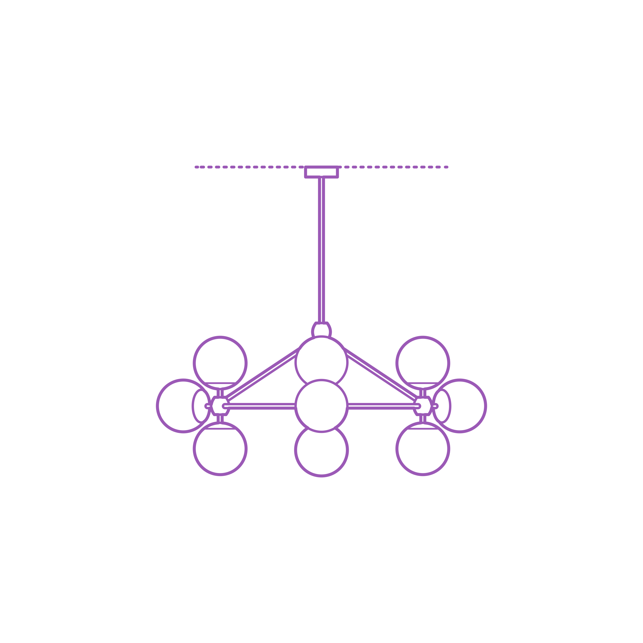 Fixtures Chandelier Modo Chandelier 3 Sided 10 Globes Line Art Svg Vector Free Vectors